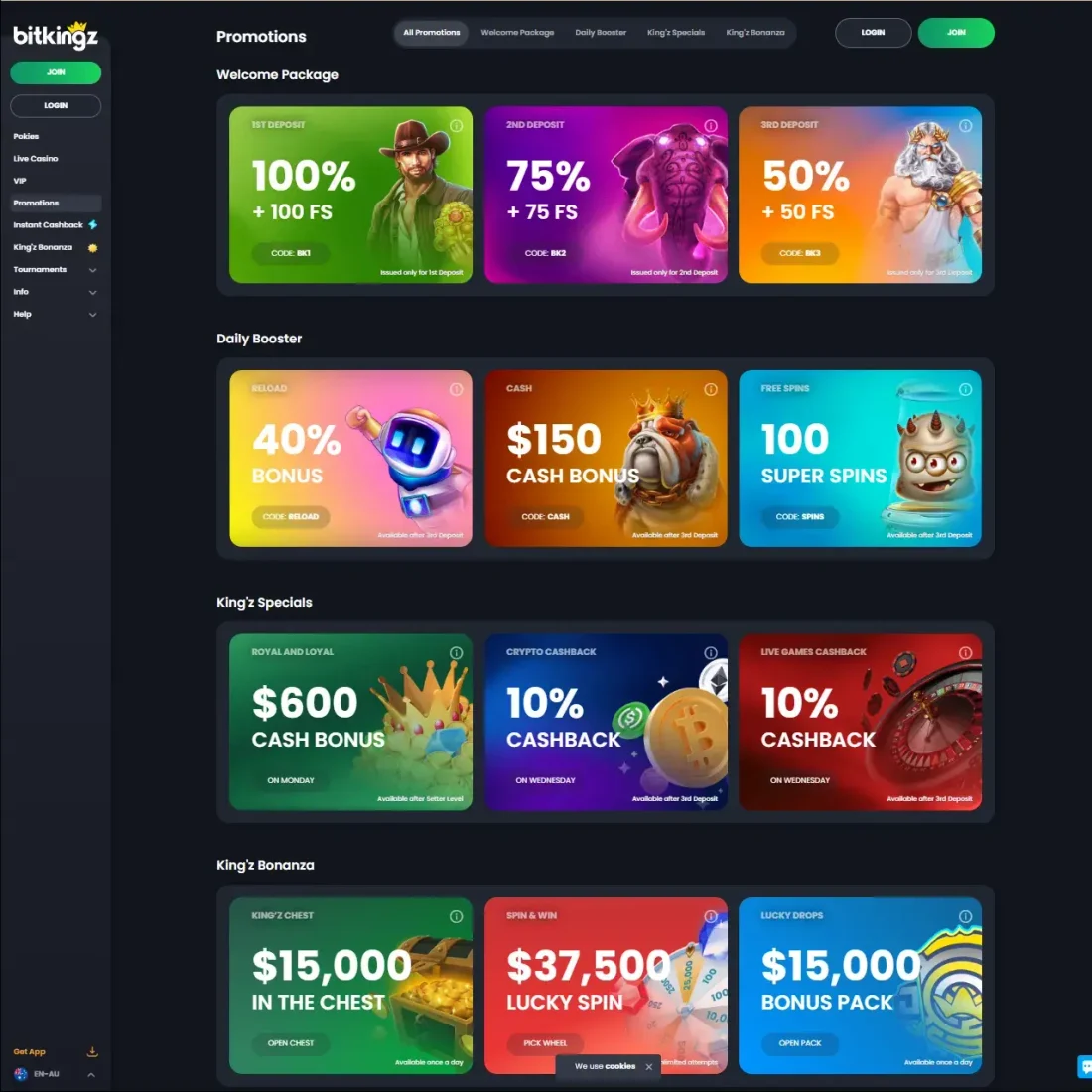 BitKingz casino screenshot
