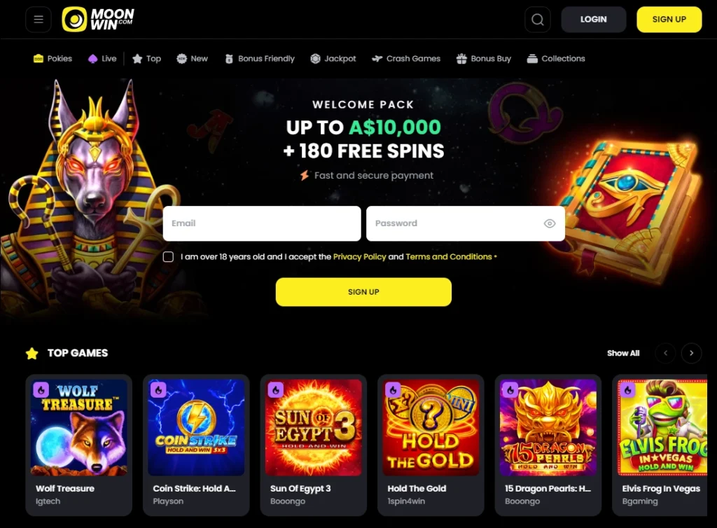 Moonwin Casino - Welcome bonus